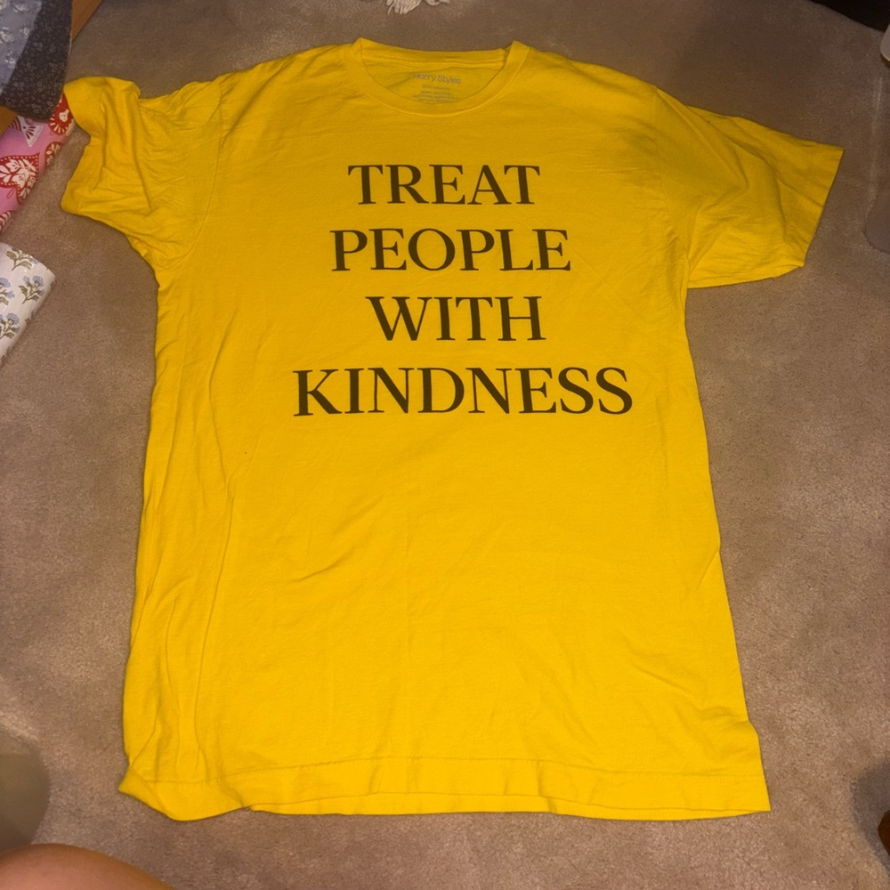 Harry Styles TPWK treat people with kindness Yellow Graphic T-Shirt